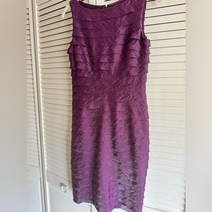 Purple tiered formal dress
